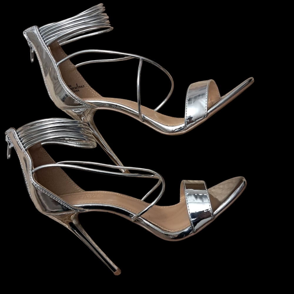 Elegant Silver Stiletto Heels